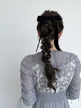 クレアトゥールエコル(createur ecole)の写真/【プロにお任せ☆】長時間でも崩れにくい♪特別な日のヘアセットはプロの技でいつもより華やかに＊