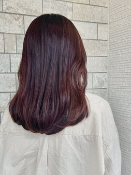 美容室 プラセル(Plaser) ハイライトデザインカシスカラー