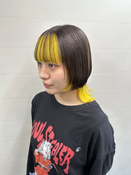 セブンルックスクレオ(7LOOKS creo) インナーカラーイエロー