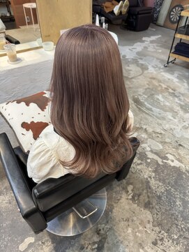 チャプター 問屋町(chapter) ケアブリーチミルクティーブラウンカラーレイヤーカット韓国ヘア