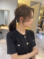 ミラ(MIRA)&nbsp;顔まわりカット／顔まわりレイヤー／梅田美容室／マロンカラー