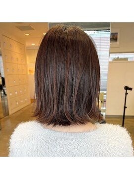 20代30代ボブ/ミディアムレイヤー／グレージュ/透明感/天神/大名