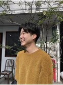 メンズセンターパート
