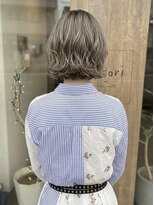 ニコリヘアワークス(nicori hair works) ボブ×ウェーブ×シアーベージュ