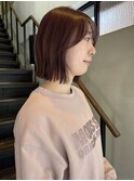 ボルドー/チェリーレッド/ボブ/ミニボブ/星