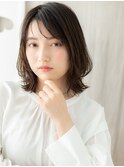 ローライトカラー小顔クラゲカットくびれレイヤーボブ30代40代X