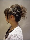 編み込みでかわいいセット♪