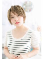 オリーブカラーオンブレ外国人風マッシュショートa
