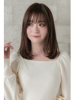 ソラネル(SOLENNEL) ヘルシーレイヤー×ショコラベージュ×大人かわいいセミディ f