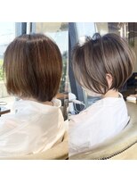 バンプ ギンザ(BUMP GINZA)&nbsp;《30代、40代》白髪ぼかしハイライト×丸みとくびれショート大宮