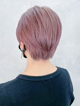 アイティーバイアルバム 八王子店(IT by ALBUM) ピンクブラウン_マッシュショートフェザーバング_ba340641