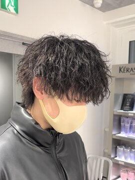 ゴールド 京都(GOALD) メンズ　ツイストスパイラル刈り上げマッシュスパイラルパーマ