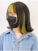 インナーイエロー_チェリーブラウンフェミニンロング_ba330661