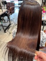 アディクト 東陽町西口(addict)&nbsp;縮毛矯正で大人上品なツヤ髪に＿ブラウン＿ロング［東陽町］