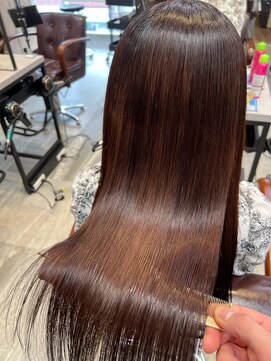 アディクト 東陽町西口(addict) 縮毛矯正で大人上品なツヤ髪に＿ブラウン＿ロング［東陽町］