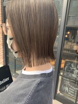 オーガニック アトリエ 大宮(organic+atelier)&nbsp;ミルクティーアッシュハイトーン透明感グレージュ極細ハイライト