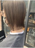 ミルクティーアッシュハイトーン透明感グレージュ極細ハイライト
