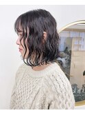 ボブ×パーマ