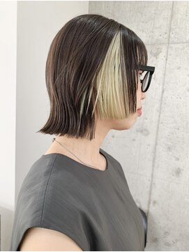 サクラ オモテサンドウ(SAKURA) インナーペールグリーン　ステップカット　デザインボブ