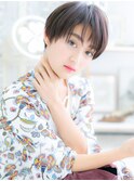 斜めバング黒髪小顔韓国風マッシュショートc6上尾20代30代40代