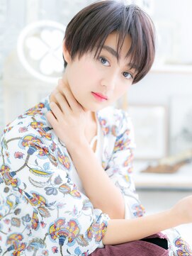 モッズヘア 上尾西口店(mod's hair) 斜めバング黒髪小顔韓国風マッシュショートc6上尾20代30代40代