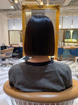 ロンドアベニール 北千住(Lond avenir) ブリーチなしチェリーブラウン髪質改善縮毛矯正酸性ストレート