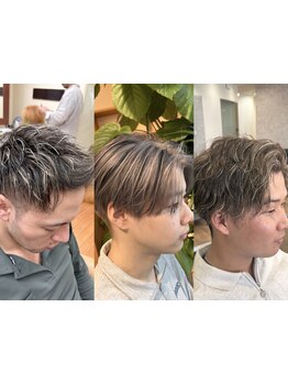 ハイトーンやハイライトなど、デザイン性の高いスタイルをご提案♪再現性の高いカットで朝のセットも簡単◎