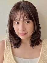 ガーデン 銀座(GARDEN)&nbsp;顔まわりレイヤー/くびれヘア/アプリコットオレンジ夏/20代/30代