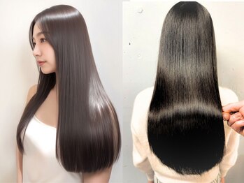 ヴィムヘアー 天神店(VIM hair)の写真/気になるクセ毛部分や顔周り部分など細部までこだわる美髪ストレート◎日々の再現性高い時短スタイリング◎