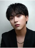 ニュアンスパーマ 韓国ヘア ダウンパーマ シースルーマッシュUP