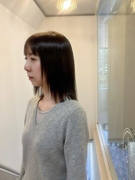 ソイクフ(SOY KUFU) レイヤーカットボブタッセルボブレイミディアムヤーボブ