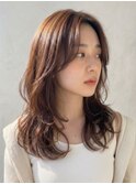 大人可愛いレイヤー/髪質改善/ピンクブラウン/20代30代40代