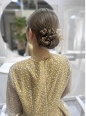 お花のタイトシニヨン