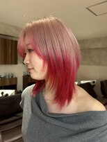 フェイス 石川町 (FACE)&nbsp;ブリーチカラーで楽しむ♪ピンクからレッドへ繋がるルーツカラー
