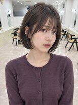 モト 船橋(moto)&nbsp;韓国バブルボブ艶髪透明感アッシュココアブラウン顔周り前髪船橋