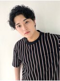 【SiSTA】田中かき上げバングセンターパートパーマ韓国マッシュ