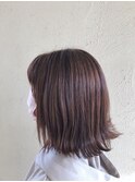 白髪ぼかしハイライト×ショートボブ