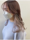 韓国風インナーカラー×ホワイトピンク