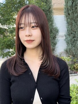 ケア アンド デザイン ココロ(care&design KOKORO) レイヤーカット&レッドブラウン