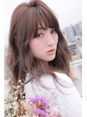 冬の巻髪スタイル