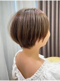 ショートボブ髪型30代40代50代前髪あり前髪なし面長丸顔【倉田】