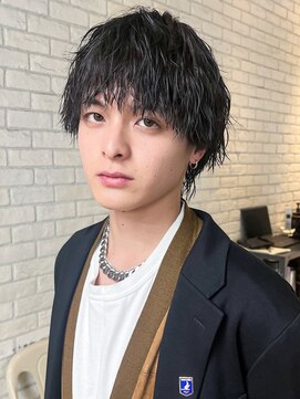 アルバム 渋谷パルコ(ALBUM) オリーブカラーゆるスパ短髪韓国マッシュ束感_F0057