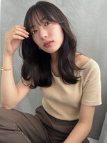 ソヨン 栄2号店(SOYON)&nbsp;大人/小顔/レイヤーカット/シースルーバング/黒髪/ネビージュ