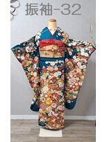 きものサロン すずめ屋&nbsp;レンタル振袖-32(蒼碧)　2026年成人の日ご予約済み