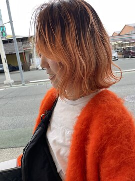 ナイーヴヘア(NAiVE HAIR) 【NAiVE HAIR 北原】オレンジ　バレイヤージュ