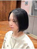 黒髪ボブ　シンプルが可愛い
