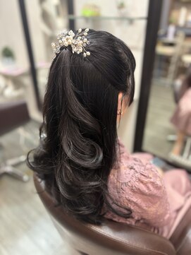 セルフ(hair,make self) ハーフアップ