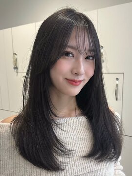 ノイ 銀座(noi) 顔周りレイヤーカットくびれヘアミルクティーベージュカラー韓国