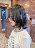 調布白髪染めレイヤーボブショートヘアッシュグレージュカラー