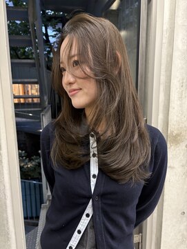 キーチェ 梅田中崎町(keych) 毛流れレイヤーカット/ミディアム/髪質改善/縮毛矯正